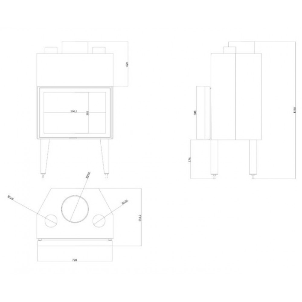 Takkasydän Balkan Energy ATS STABLE AIR 700, ilmanjohtoineen, 14.8kW | Takkasydämet | Takat |