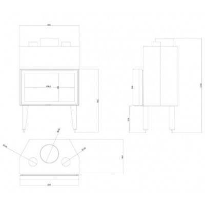 Takkasydän Balkan Energy ATS STABLE AIR 800, ilmanjohtoineen, 15.95kW - Takkasydämet