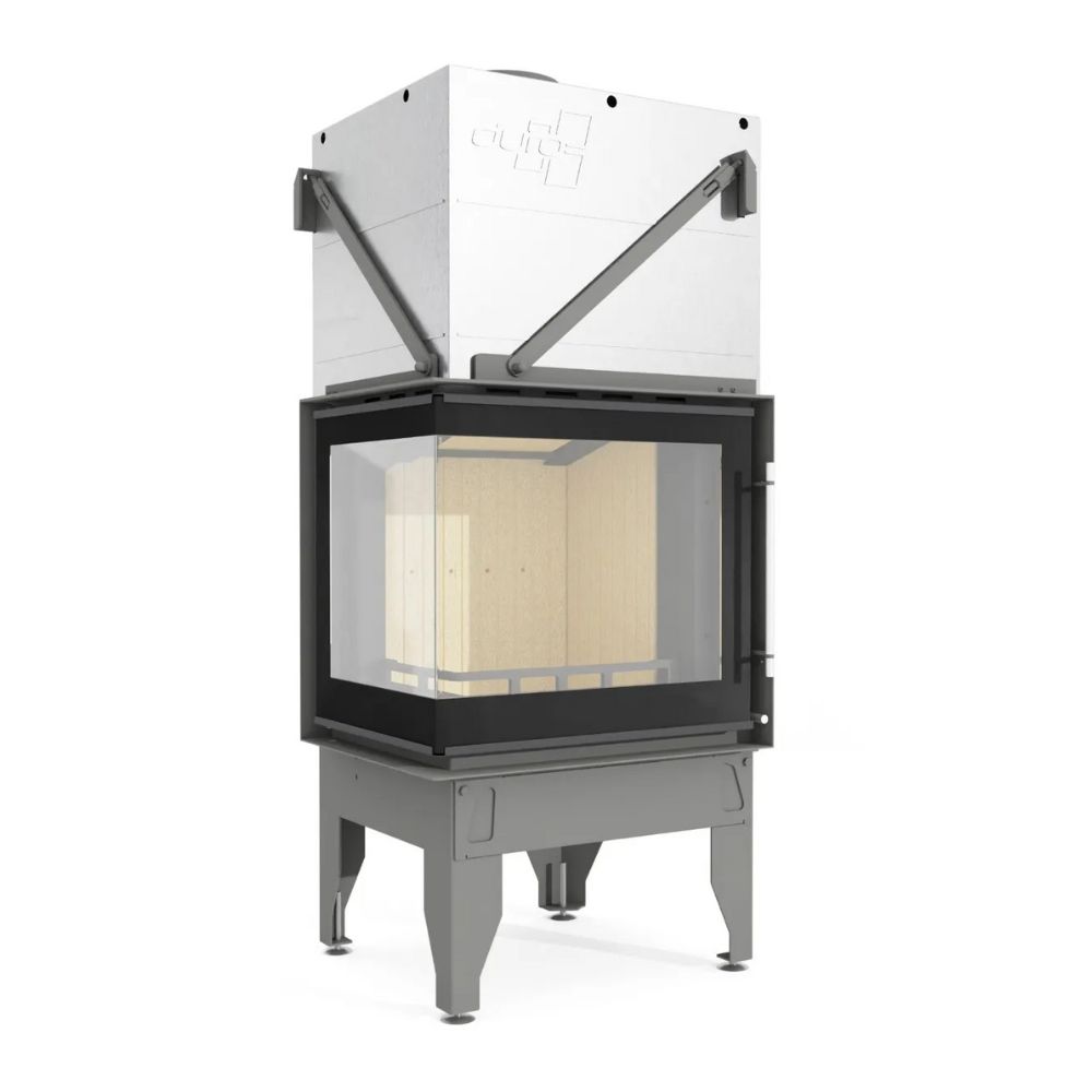 Takkasydän UNIFLAM 660 DURO ilmanjohtoineen ja ilmanotolla, vasen puoli, 10 kW Takkasydän UNIFLAM 660 DURO ilmanjohtoineen ja ilmanotolla, vasen puoli, 10 kW