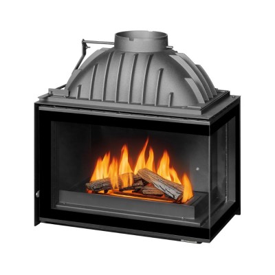 Takkasydän UNIFLAM 700 PLUS ECO savunventtiilillä ja ilmanotolla, oikea puoli, 9 kW - Takat