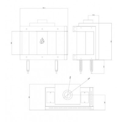 Kaasutakka Balkan Energy GAS CORNER 70, 7.8kW - Takat