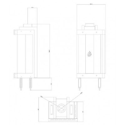 Kaasutakka Balkan Energy GAS STANDING CORNER, 3.9kW - 6.0kW - Takat