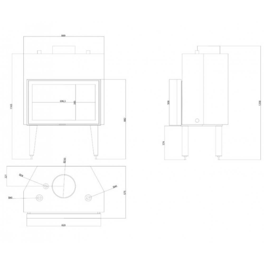 Vesikiertotakkasydän Balkan Energy ATS STABLE HYDRO 800, 30.79kW | Vesikiertotakat | Takat |
