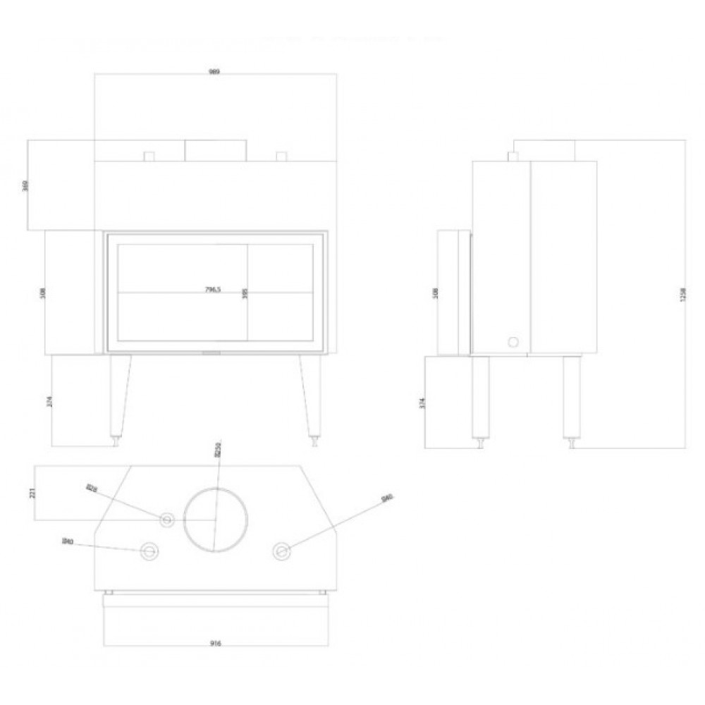 Vesikiertotakkasydän Balkan Energy ATS STABLE HYDRO 900, 32.2kW | Vesikiertotakat | Takat |