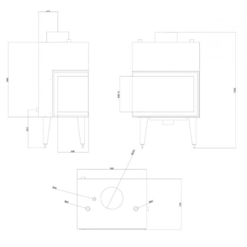 Vesikiertotakkasydän Balkan Energy ATS STABLE HYDRO CORNER 700, oikea, 19.56kW | Vesikiertotakat | Takat |