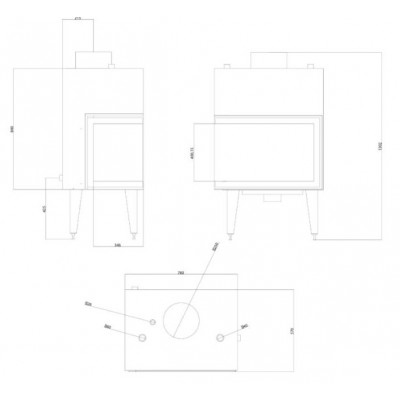 Vesikiertotakkasydän Balkan Energy ATS STABLE HYDRO CORNER 700, oikea, 19.56kW - Vesikiertotakat