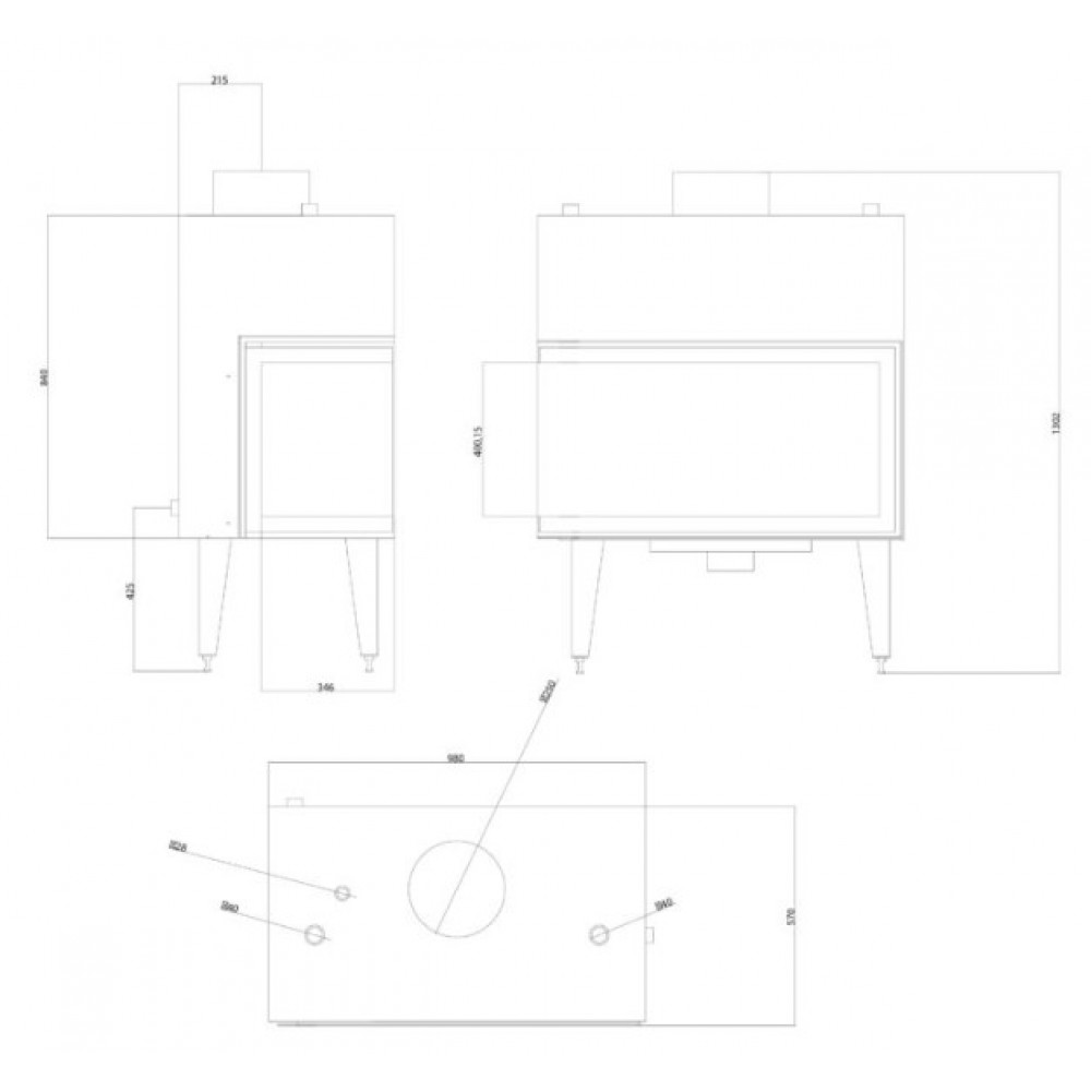 Vesikiertotakkasydän Balkan Energy ATS STABLE HYDRO CORNER 900, oikea, 27.23kW | Vesikiertotakat | Takat |