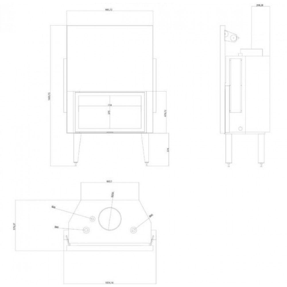 Vesikiertotakkasydän Balkan Energy ATS STRAIGHT HYDRO 900, 32.2kW | Vesikiertotakat | Takat |