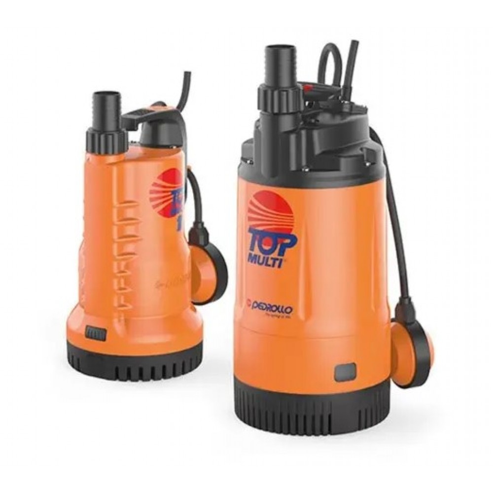 Uppopumppu ulkoisella uimurilla Pedrollo TOP MULTI 2, monivaiheinen, teho 0,55 kW, virtaus 80 l/min, nostokorkeus 42 m, sopii puutarhoihin, kaivoihin ja muihin käyttötarkoituksiin | Uppopumppu | Vesipumppu |
