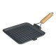 Valurautainen grillipannu taitettavalla puukahvalla, 24x24 cm |  |  |