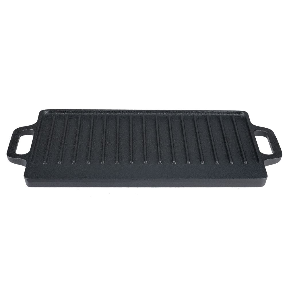 Kaksipuoleinen valurautalevy grilli, 33x20 cm |  |  |