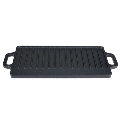 Kaksipuoleinen valurautalevy grilli, 38x23 cm - Valurautalevy