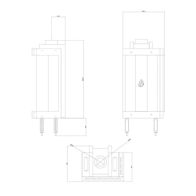 Kaasutakka Velmora Fire GAS STANDING CORNER, 3.9kW - 6.0kW - Velmora Fire