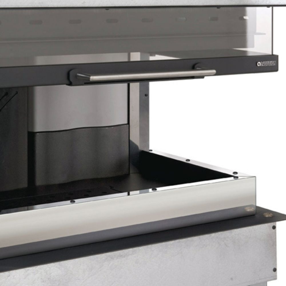 Italialainen valurautatakat La Nordica Monoblocco 800 Angolo vasemmalle, 10.0kW | Takkasydämet | Takat |