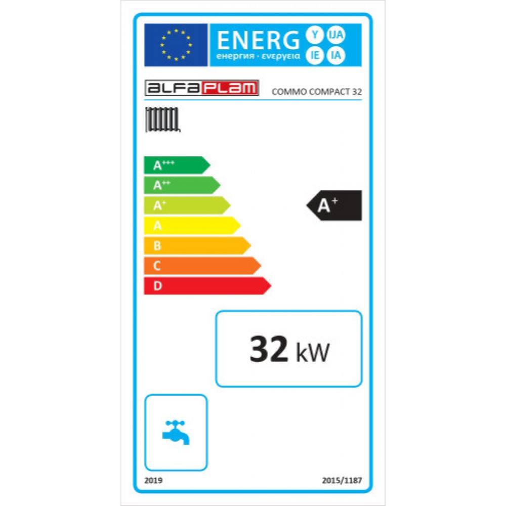 Pellettikattila Alfa Plam Commo Compact 32, 32 kW | Pellettikattilat | Pelleti |