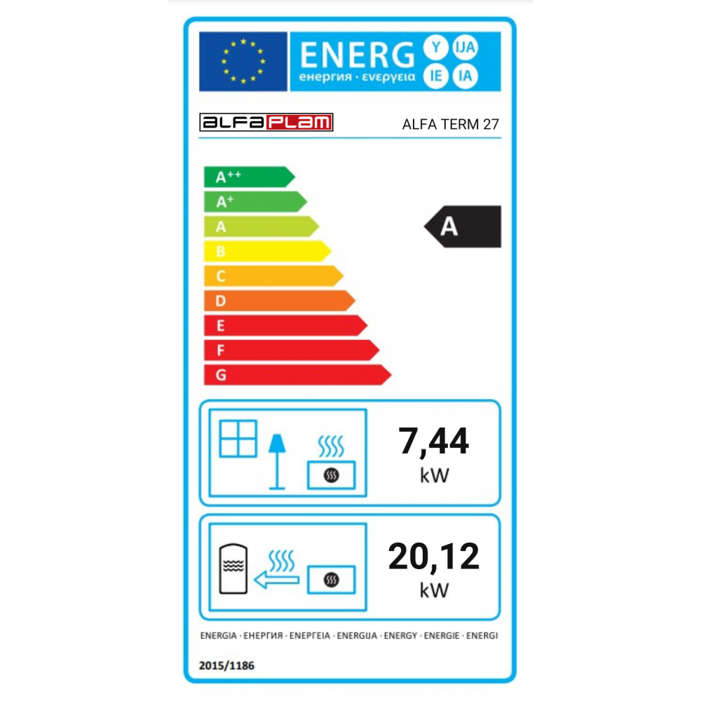 Vesikiertoinen puuhella Alfa Plam Alfa Term 27, Antrasiitti, 27.56 kW | Puuhellat | Puu |