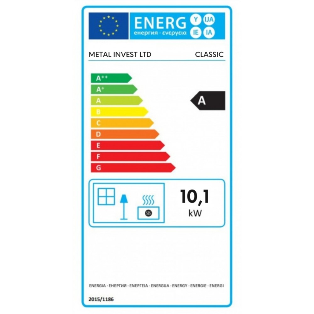 Kamiina Metalik Classic massiivisella valurautaisella yläosalla, 10.1 kW | Valurautakamiinat | Kamiinat / Valmistakat |