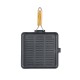 Valurautainen grillipannu taitettavalla puukahvalla, 24x24 cm |  |  |