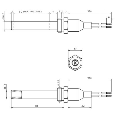 Keraaminen pellettiuunien sytytin Eco Spar, BURNiT, Warmflow, Adler, AMG, Ecoteck ja muut, kokonaispituus 88mm, 250W - Tuotevertailu