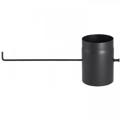 Musta teräksinen savupiippu PARKANEX säätöpellillä, suora, pituus 0.25 m, Ø180, Paksuus 2mm - Savupiiput