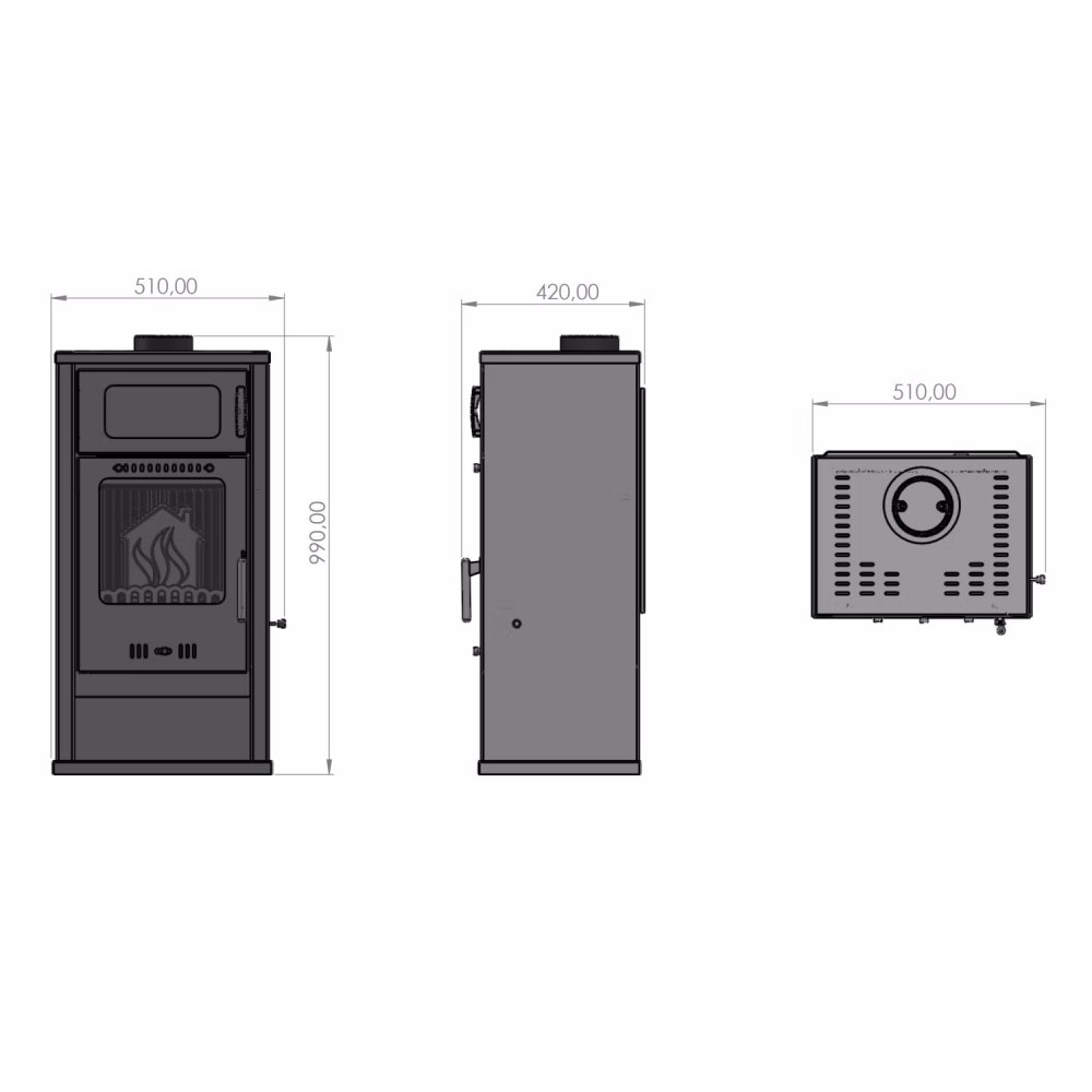 Uunillinen kamiina Balkan Energy Troy, 7.8 kW | Kamiinat / Valmistakat |  |