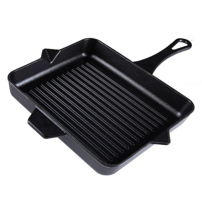 Emaloitu valurautainen grillipannu Hosse, Black Onyx, 26x32cm - Valurautainen grillipannu