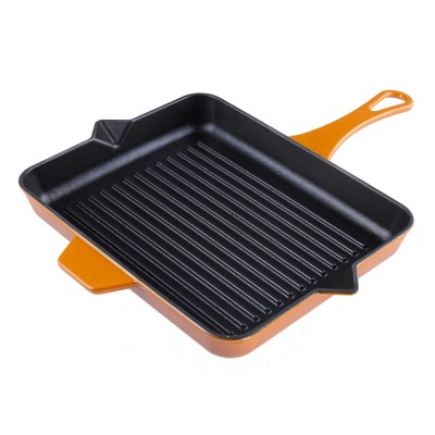 Emaloitu valurautainen grillipannu Hosse, Dijon, 26x32cm - Valurautainen grillipannu