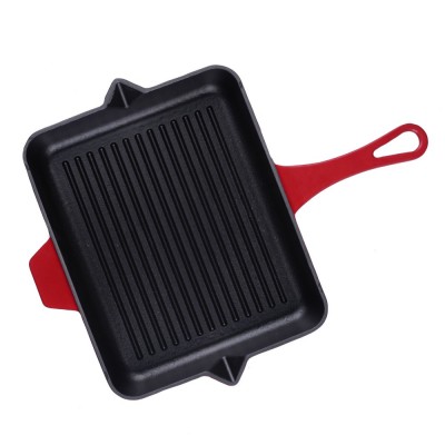 Emaloitu valurautainen grillipannu Hosse, Rubin, 26x32cm - Valurautainen grillipannu