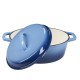 Emaloitu valurautakattila, Sininen, soikea, 33x27см |  |  |