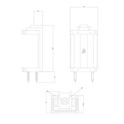 Kaasutakka Velmora Fire GAS STANDING PANORAMA, 3.9kW - 6.0kW - Velmora Fire