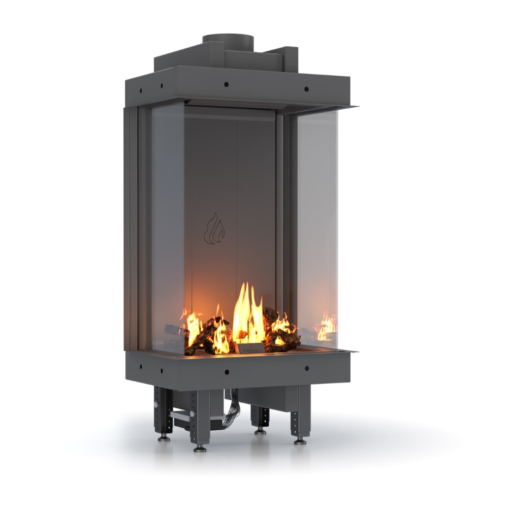Kaasutakka Velmora Fire GAS STANDING PANORAMA, 3.9kW - 6.0kW | Kaasutakat | Takat |
