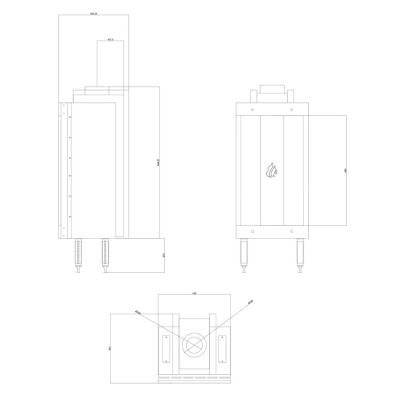 Kaasutakka Velmora Fire GAS STANDING TUNNEL, 3.9kW - 6.0kW - Velmora Fire