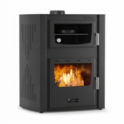Vesikiertokamiina ja kanssa uunillinen Velmora Fire ATS HYDRO ΜΑSΙΝΑ 90-30 musta, 35kW - Kamiinat / Valmistakat