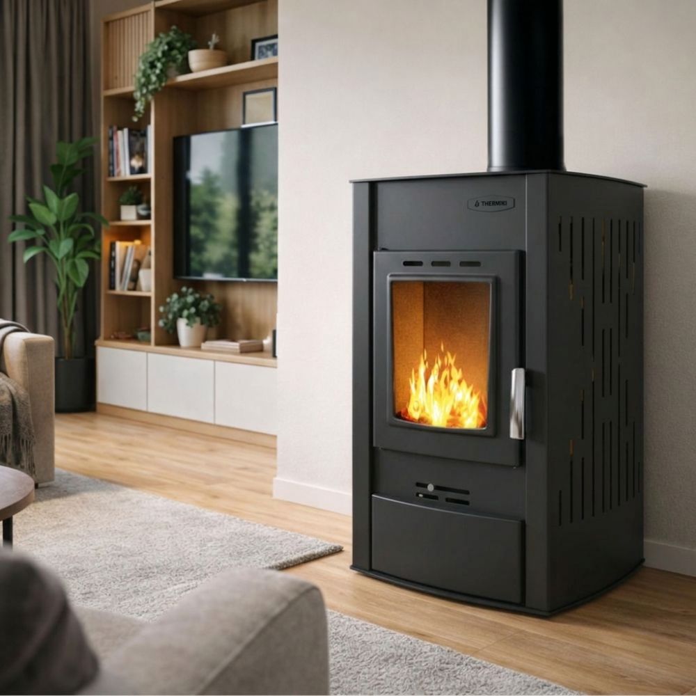 Vesikiertokamiina Velmora Fire ATS HYDRO musta, 25kW | Vesikiertokamiinat | Kamiinat / Valmistakat |