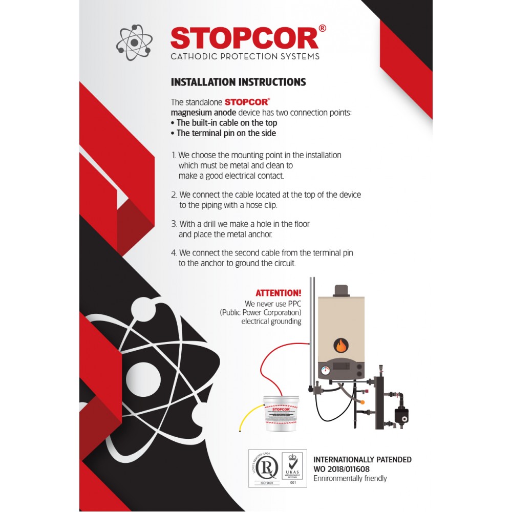 Kaatodinen suojalaitteisto Stopcor A1 PLUS (jopa 100 kW) | Takkatarvikkeet |  |