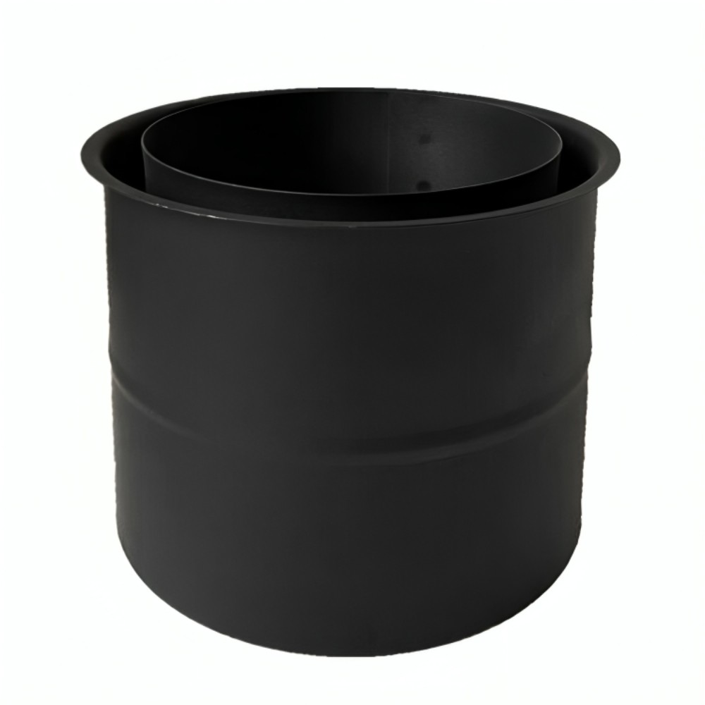 Kaksoissavupiippuruusuke MK NERO, teräs, musta, 115 mm, Ø130 | Savupiipun putket | Savupiiput |