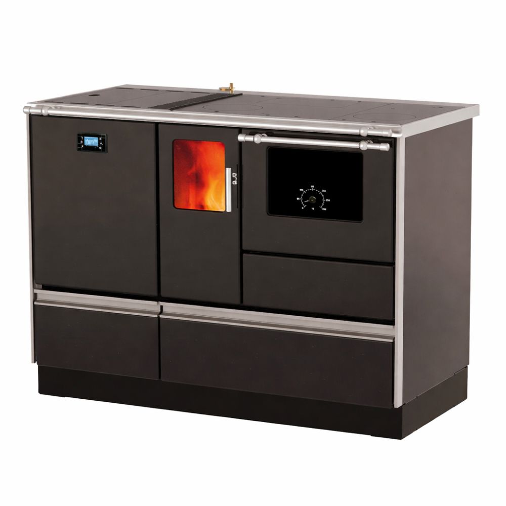 Vesikiertoinen pellettihella Alfa Plam Alfa Term 20 Pellet Antrasiitti, 20kW | Pellettihellat | Pelleti |