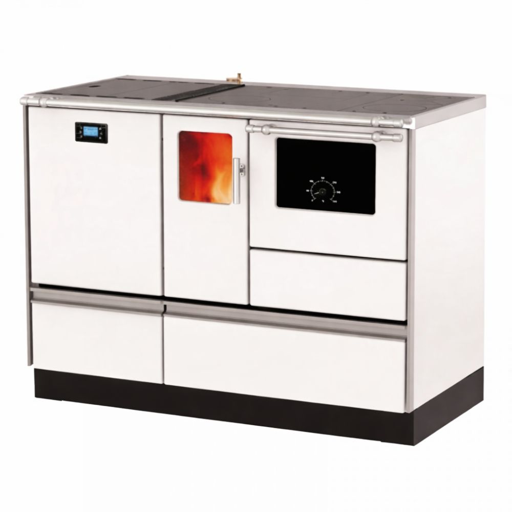 Vesikiertoinen pellettihella Alfa Plam Alfa Term 20 Pellet Valkoinen, 20kW | Pellettihellat | Pelleti |