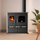 Puuhella Prometey Perfect Eco Lux oikealla savuhormilla, norsunluu, 7.5kW | Puuhellat |  |