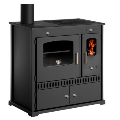 Puuhella Prometey Perfect Eco vasemmalla savuhormilla, 7kW - Puuhellat
