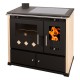 Puuhella Prometey Perfect Practik Lux keraaminen liesi, vasen savuhormi, norsunluu, 9.5kW | Puuhellat |  |