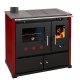 Puuhella Prometey Perfect Practik Lux vasemmalla savuhormilla, viininpunainen, 9.5kW | Puuhellat |  |