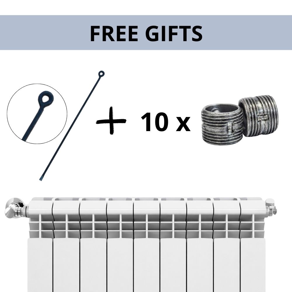 Täydellinen sarja alumiinipattereita Helyos Evo H800, 10 kpl × 10 osaa | Alumiiniset patterit | Patterit |