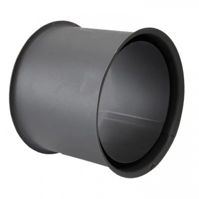 Kaksoissavupiippuruusuke PARKANEX, teräs, musta, 115 mm, Ø130, Paksuus 2mm - Savupiiput
