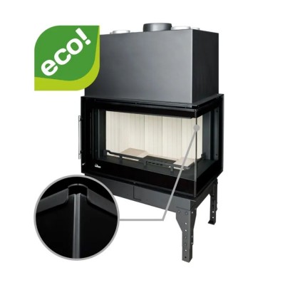 Takkasydän UNIFLAM 860 EVO PBS ilmakanavilla ja ilmanotolla, oikea puoli, 15 kW - Takat