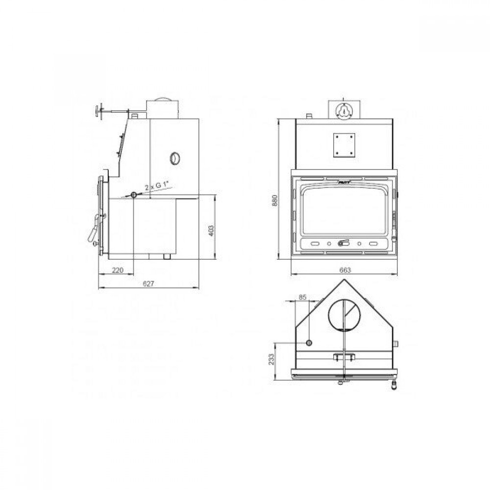 Takkasydän Prity AC W20, 25 kw | Vesikiertotakat | Takat |