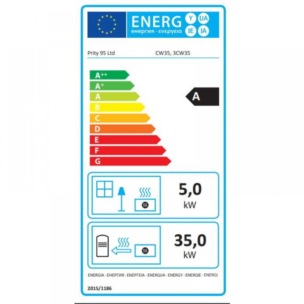 Takkasydän Prity C W35, 40 kw | Vesikiertotakat | Takat |