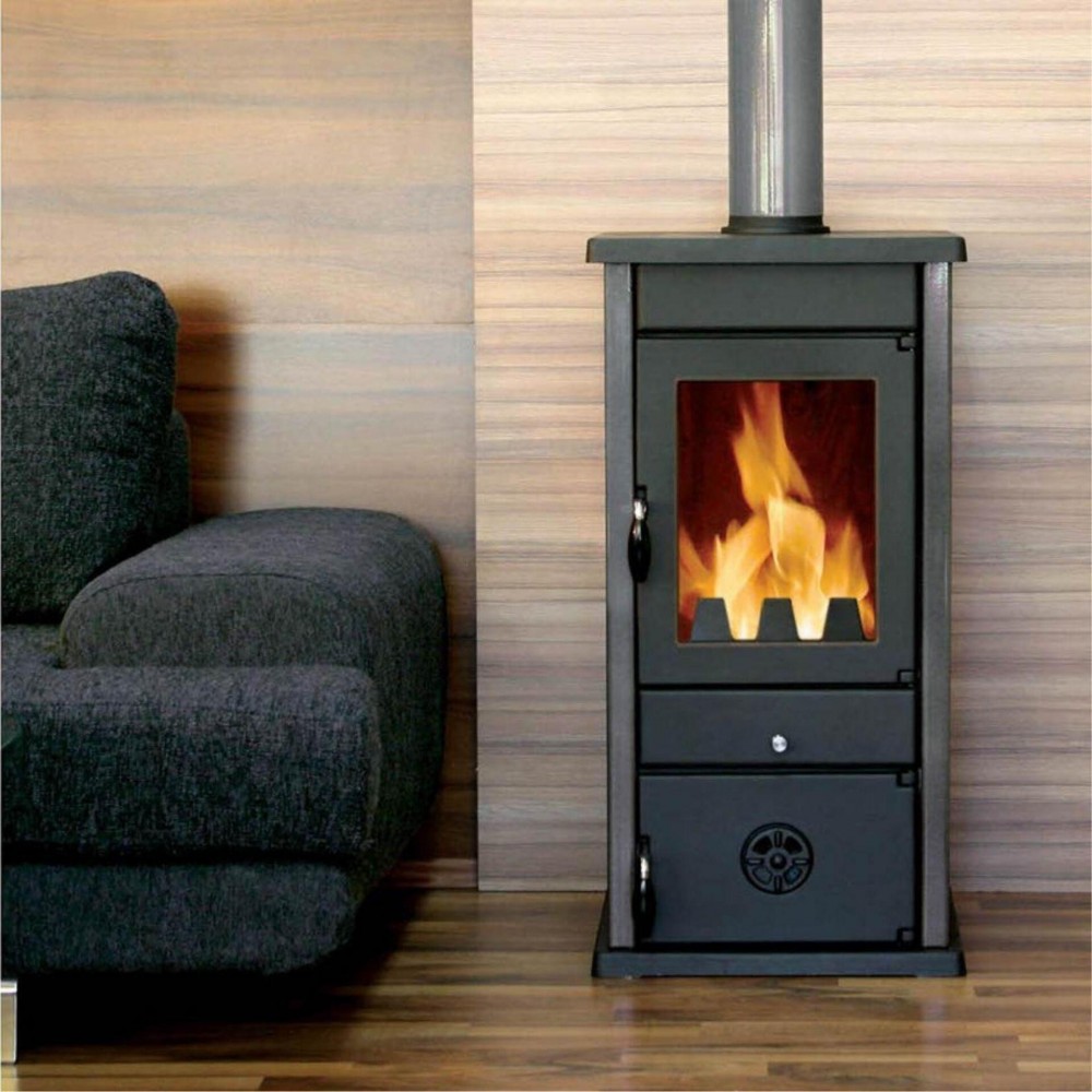 Vesikiertokamiina MBS Thermo Vesta, Musta, 9 kW | Vesikiertokamiinat | Kamiinat / Valmistakat |