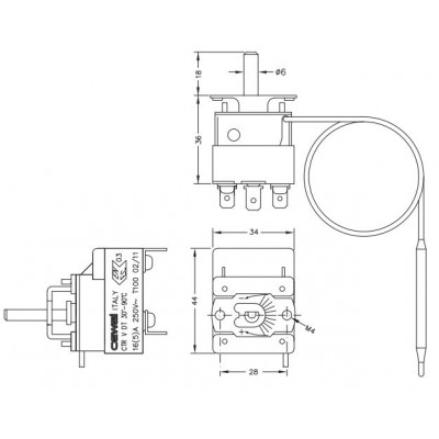 Capillary electromechanical thermostat Cewal, CTR - Tuotevertailu