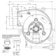 Savunpoisto pellettitakoille Eco Spar, Nordica Extraflame, Palazzetti, Piazzetta, Sideros, Palladio ja muiden tuuletin 160m³/h 50W 300Pa | Pellettitakan  Tuulettimet ja Puhaltimet | Pellettitakan varaosat |